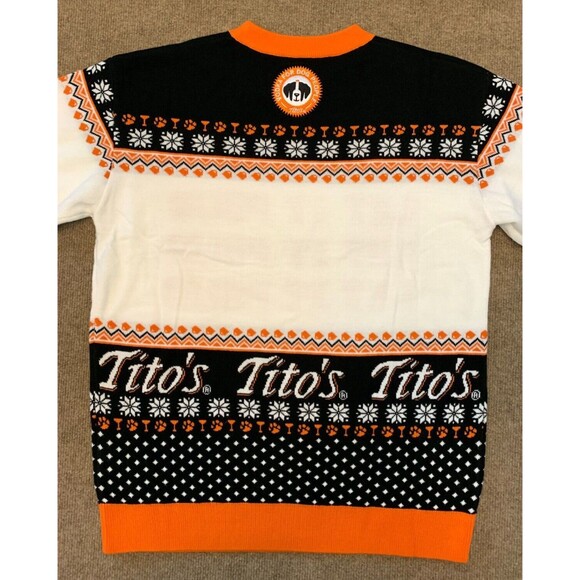 Titos Vodka Ugly Christmas Sweater Mens M Long Sleeve Crew Neck Holiday Knit - Picture 2 of 7